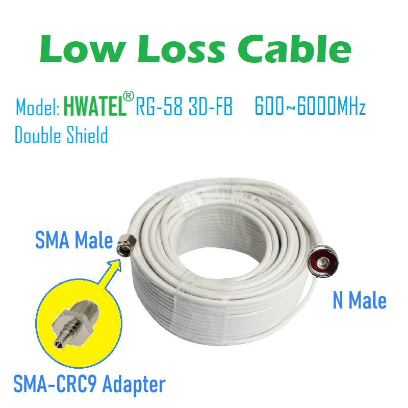 Cable Feeder 2G 3G 4G 5G WIFI 700 3500 MHZ Low LOSS RG 58 RG213 5d-FB Coaxial for Cellular Amplifier Booster Repeater Antenna