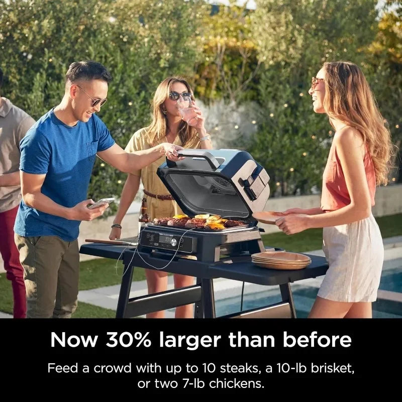 XL Outdoor & ,, App Enabled,-In-1 Master Grill, BBQ Smoker