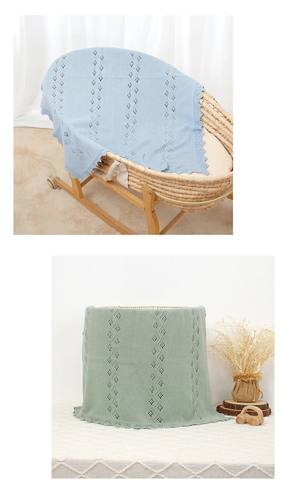 Newborn Baby Blanket Cotton Multi-use Knitted Infant Babies Boys Girls Sleeping Quilts Covers for Stroller 90*70cm Receiving Mat