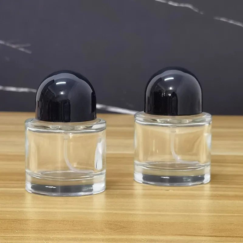 30/50/100ml Refillable Clear Glass Perfume Spray Bottles Fine Mist Atomizer with Sealed Cap Empty Fragrance Cosmetic Container