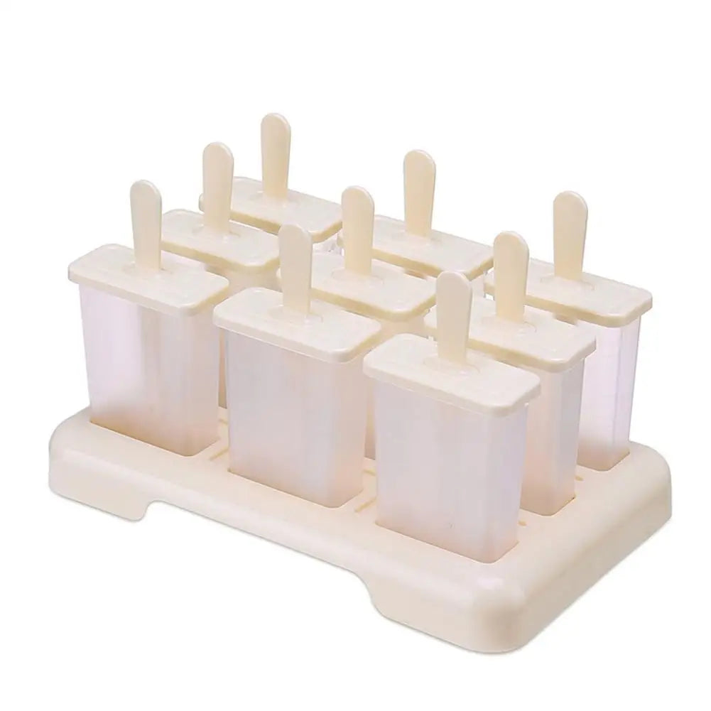 Popsicle Molds 9PCS Popsicle Maker Easy Release Popsicle Mold DIY Homemade Ice Box with Plastic Stick Kitchen Gadgets