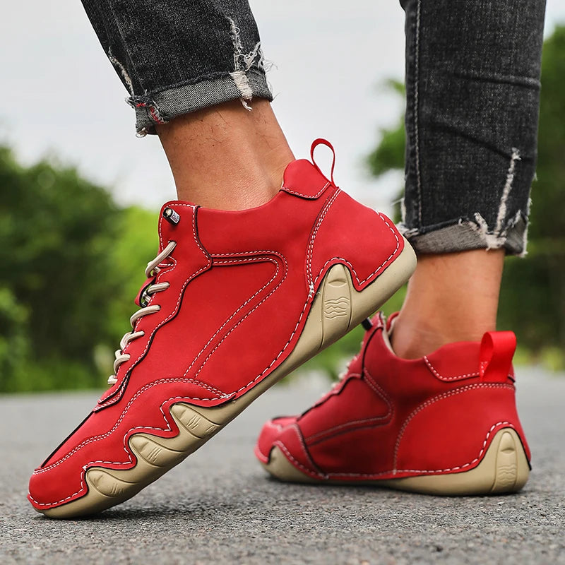 Men's Casual Leather Fashionable One Foot Loafers Brand Sneakers Boat Shoes Hiking Boots Cowboy Boots For Men Ankle Boots 2025