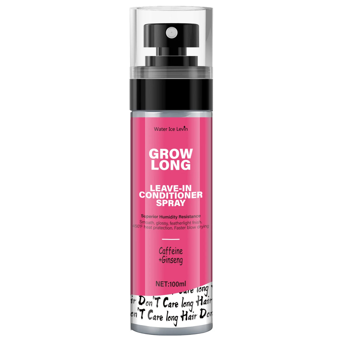 Leave-in conditioner spray and smoothing agent, long-lasting biotin - anti-frizz deep conditioner for split ends and breakage - vitamin E, caffeine, and ginseng, suitable for curly, dry, and damaged hair