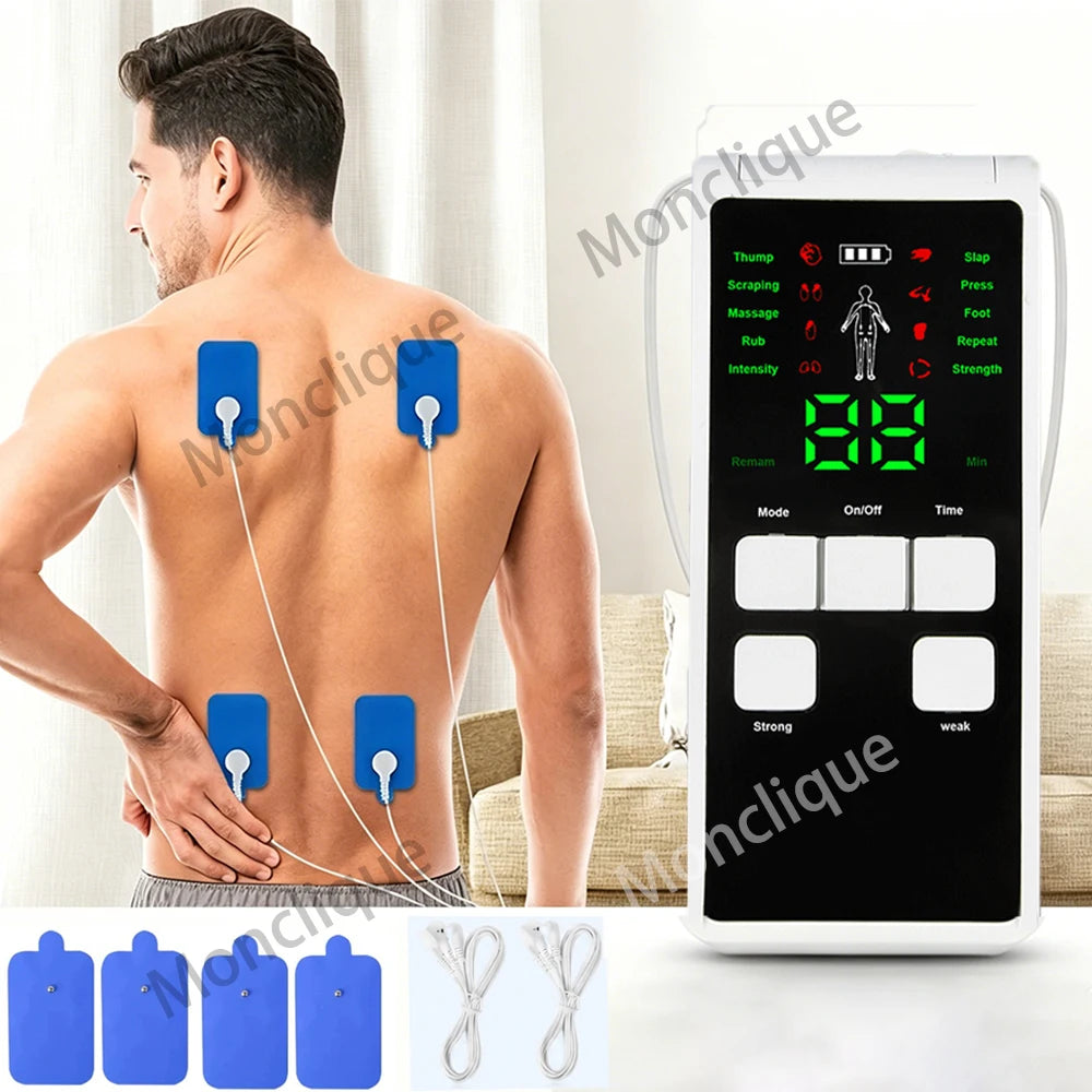 8-mode Full Body Massager Electric Muscle Stimulator Acupuncture Low Frequency Pulse Vibration Massage Relax Muscle Anti-fatigue