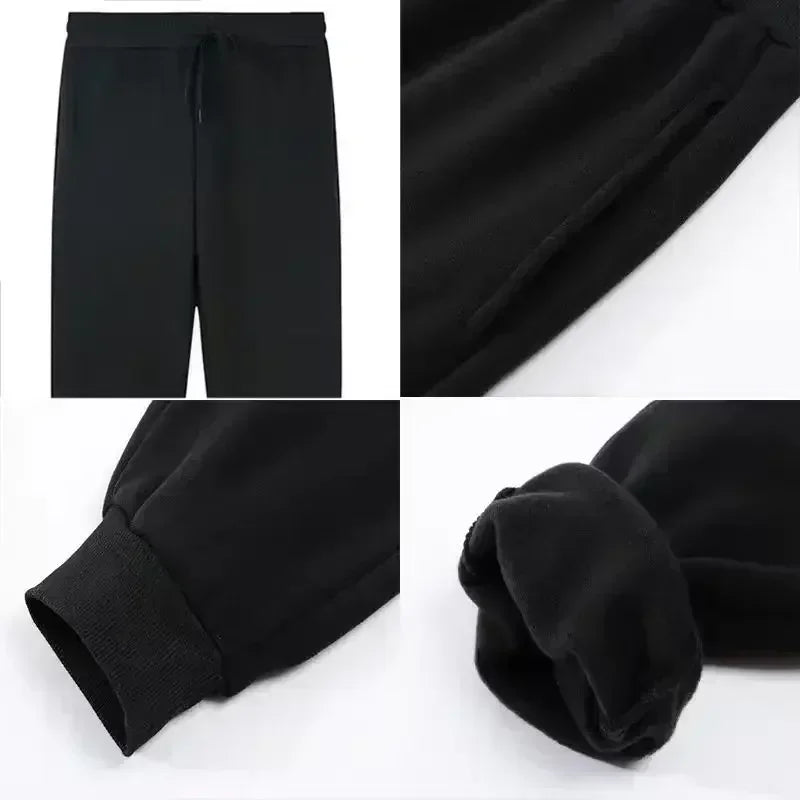 Men's Hoodies Sets 2 Pieces Pullover Autumn Winter Sports Casual Fashion Warm Clothing Drawstring Jogger Pants Male Street Suits