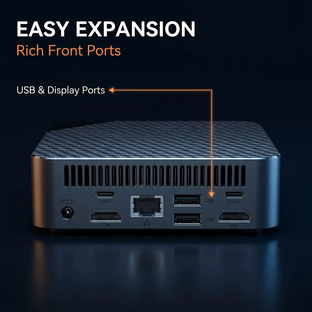 Intel Core i9-10980HK Mini PC 16GB DDR4 512GB NVMe SSD Triple 4K Display WiFi6 BT5.2 Silent Office Home Desktop Pro