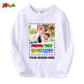 Custom Long Sleeves Shirt Kids Personalized Photo Shirt Children T-Shirt Name Clothing Girl Boy Shirt Toddler Logo Design Shirt