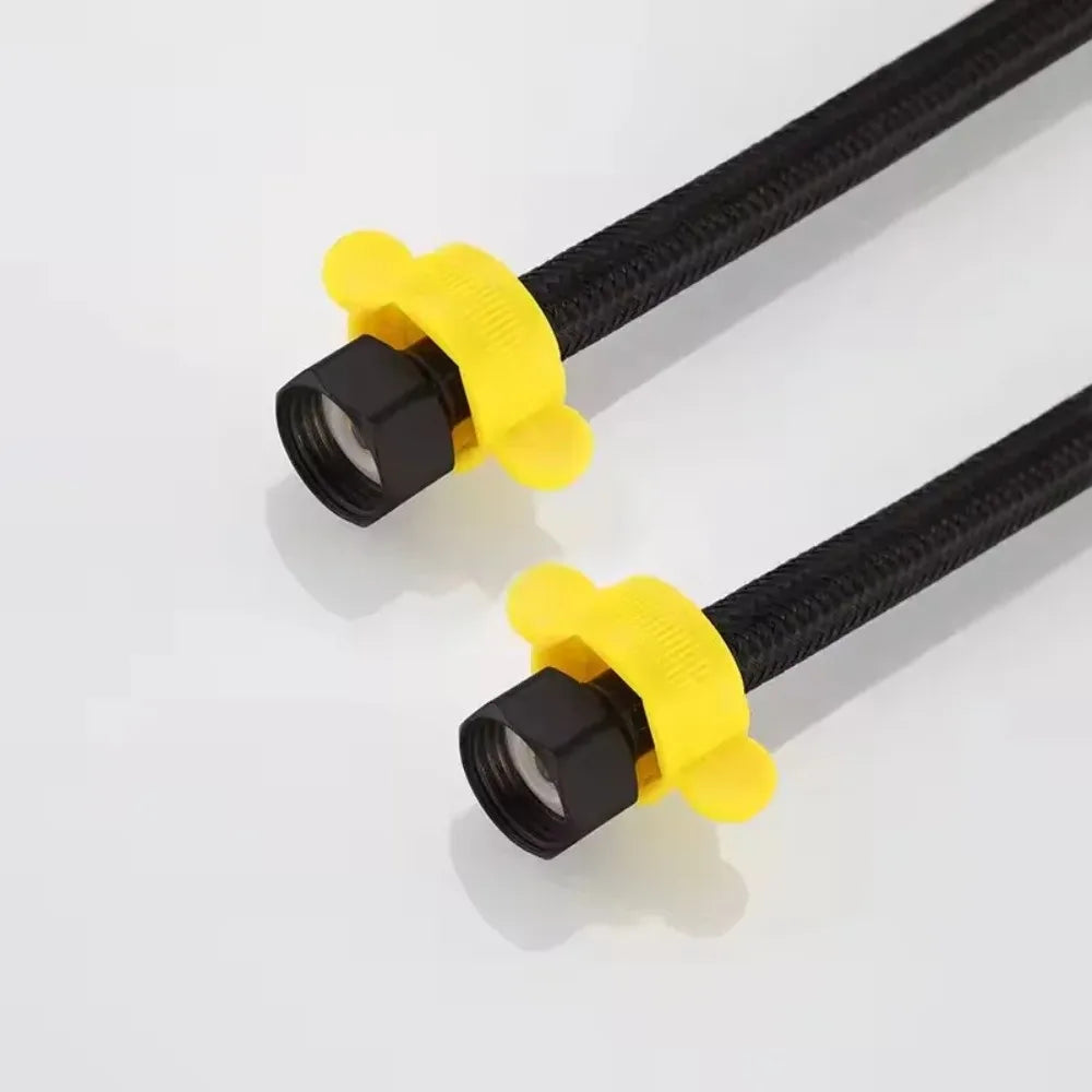 Black Pipe Water Supply Hose Faucet Water Heater Water Pipe Heater Pipe Toilet Connection Water Inlet Pipe 30-80cm Fittings