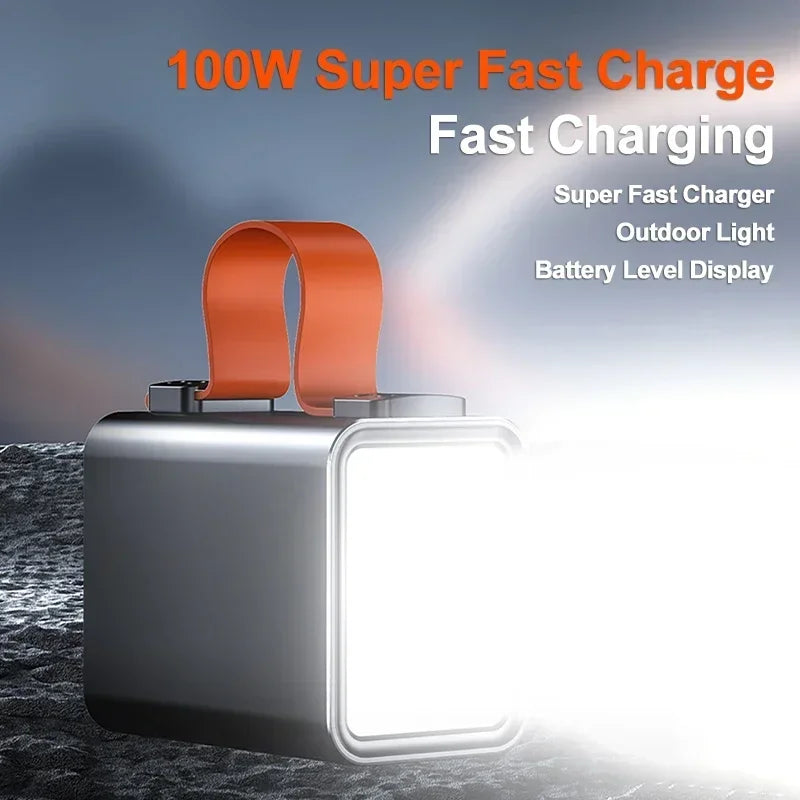 Power Bank Station 60000mAh 30000mAh Outdoor Energy PD 100W Portable Power Bank Solar Generator For Camping Phone Fast Charge