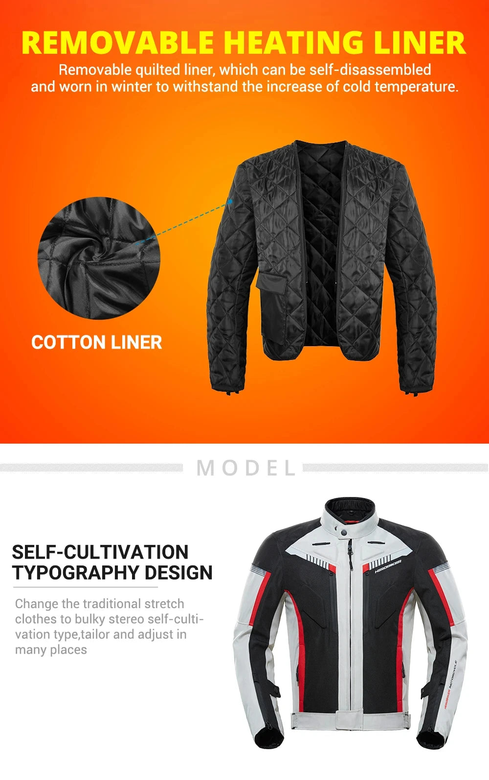 Men Motorcycle Jacket Waterproof Four Season Motorbike Overcoat Pants Reflective Riding Jackets Windproof Suits Removable Lining