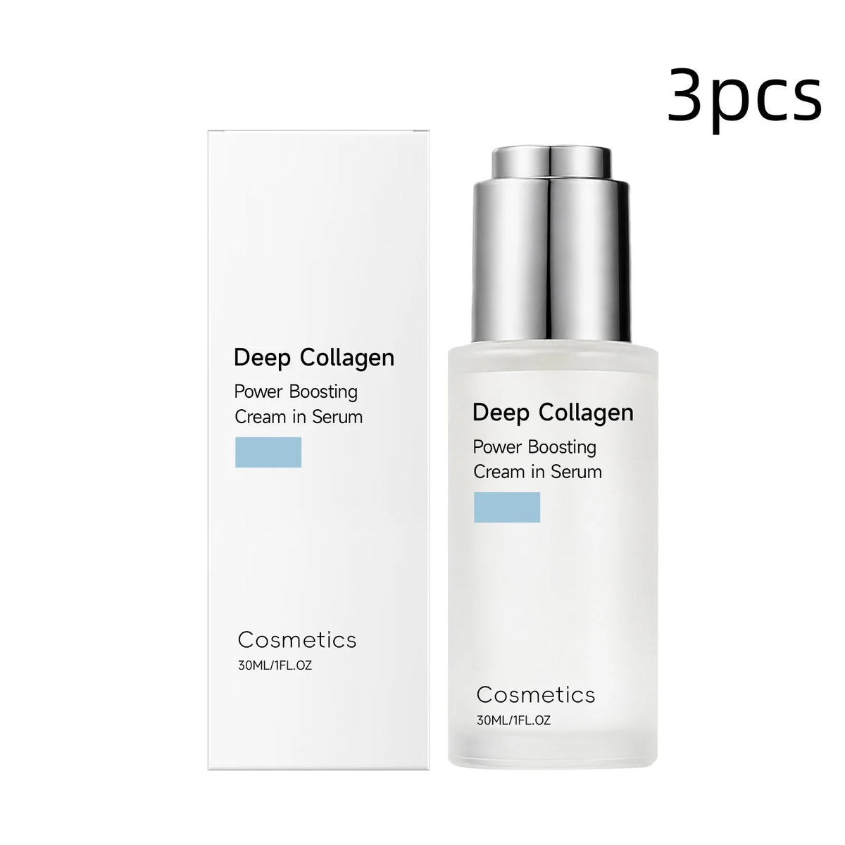 Deep Collagen Face Serum for Glowing Skin Elasticity Enhancement Refreshing Moisturizing Facial Plumping Pore Shrinking Serum