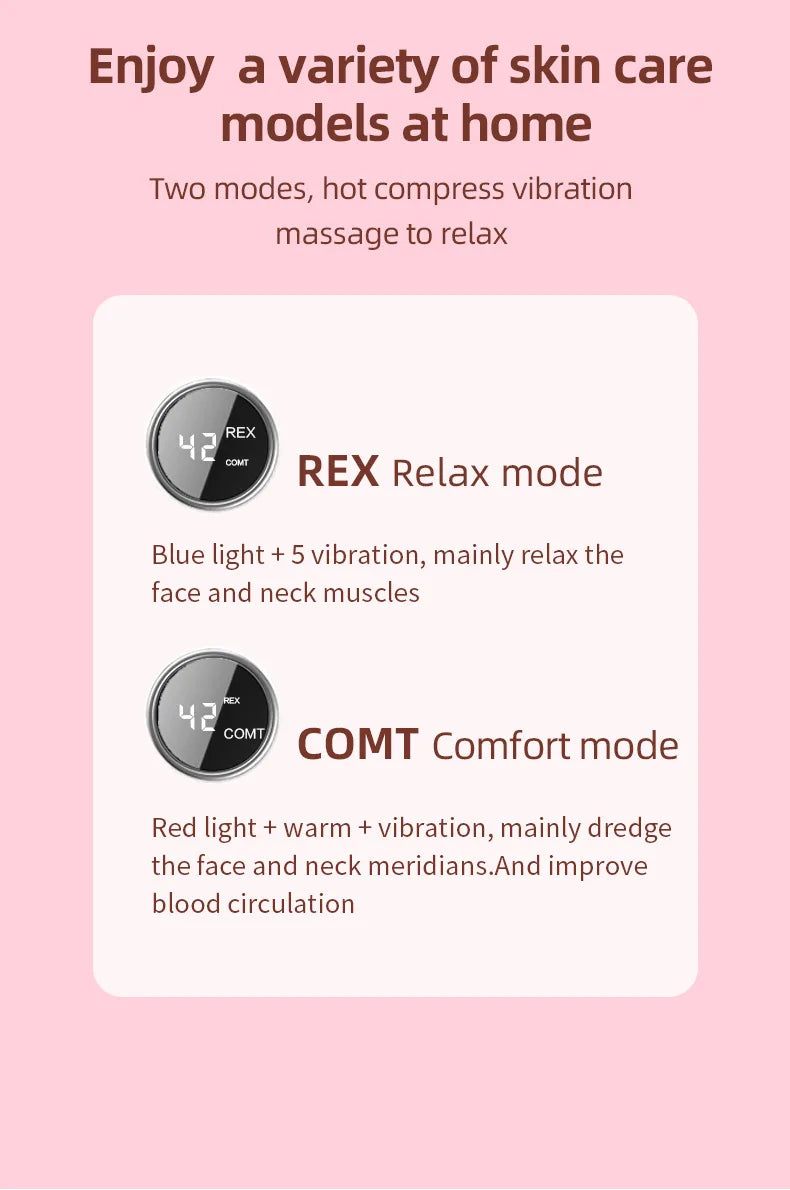 Scraping Machine Facial EMS Microcurrent Introduction Color Light Rejuvenation Massage Beauty Neck Beauty Instrument Household
