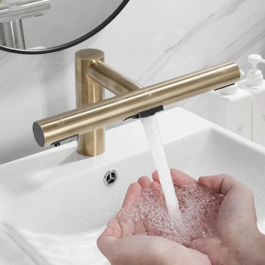 KEMAIDI Bathroom Faucets 3 in 1 Design Automatic Soap Dispenser Powerful Hand Washing Bathroom Hands Dryer Drying Machine Air