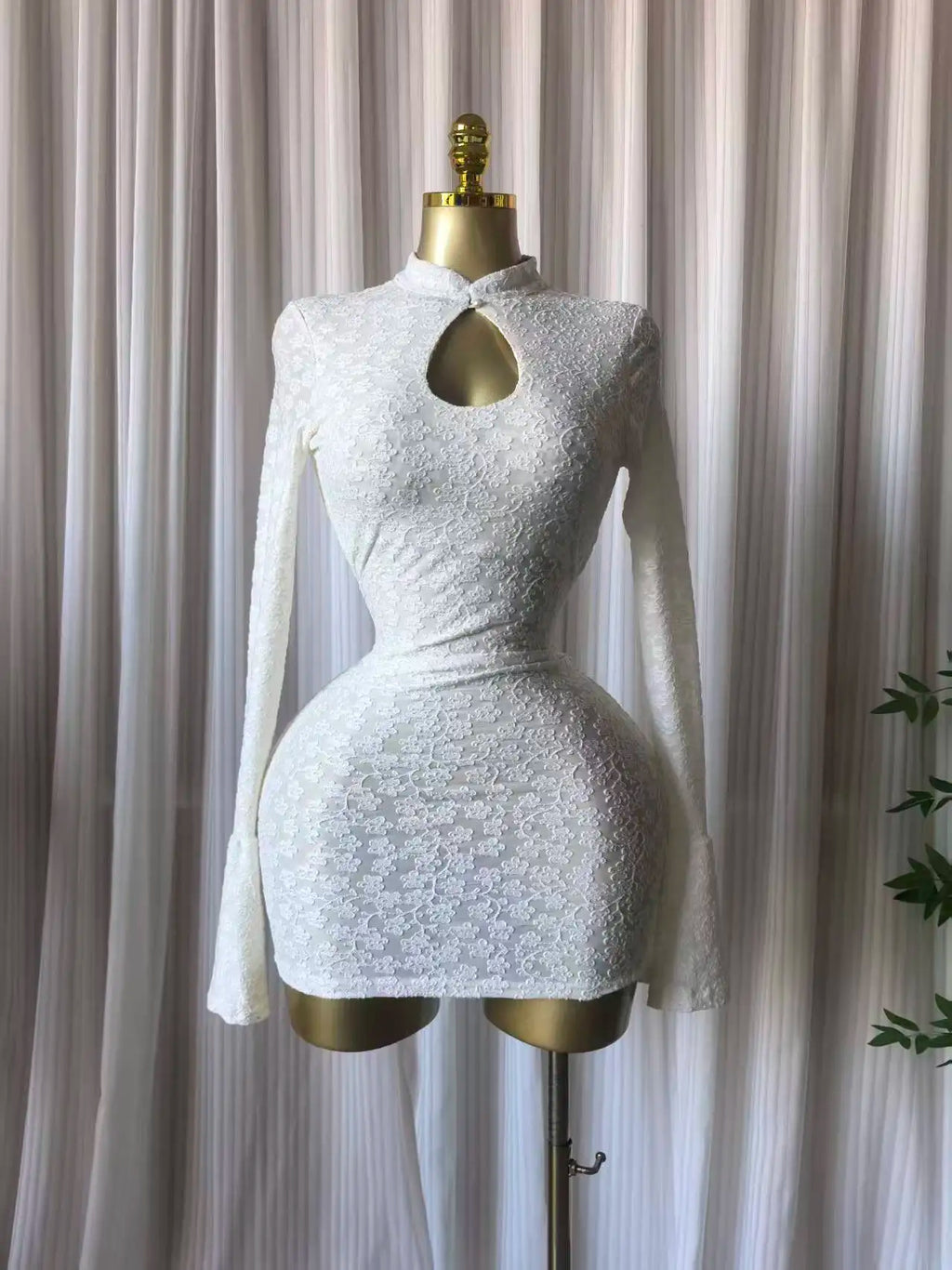 GLCMYAYA Women Stand Collar Elastic Bodycon Midi Mini Dress Satin 2026 Fall Winter Cocktail Even Birthday Party Trendy Dresses