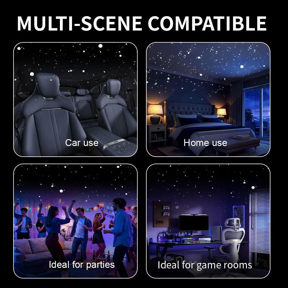 Car Interior Light Roof Star Light USB LED Starry Atmosphere Projector Decoration Night Party Decor Romantic Saturn Galaxy Light