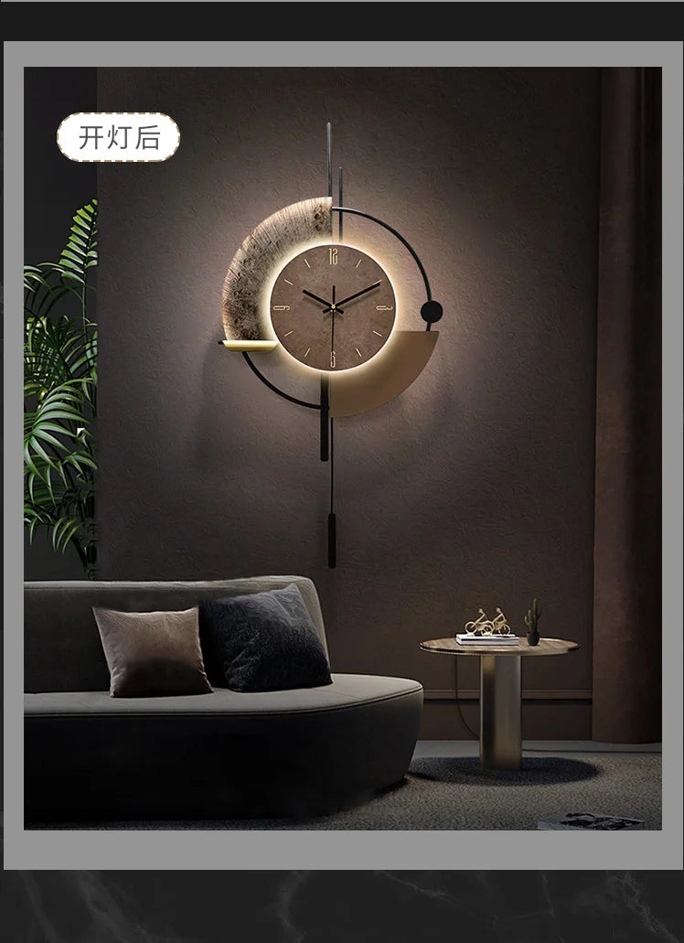 Modern Minimalist Living Room Home Wall Clocks TV Background Decoration Wall Clock Modern Design Home Decor
