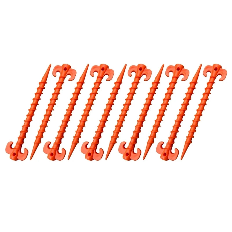 10Pcs Camping Tent Stakes Tent Heavy Duty Tent Nails Plastic Screw Tent Pegs for Fixing Camping Tent Rain Tarps Outdoors