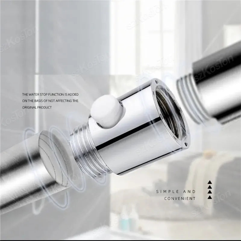 ABS Shower Head Arm Diverter Valves Bidet Sprayer Head Water Shut Off Angle Valve Flow Regulator Stop Switch Bathroom Accessory