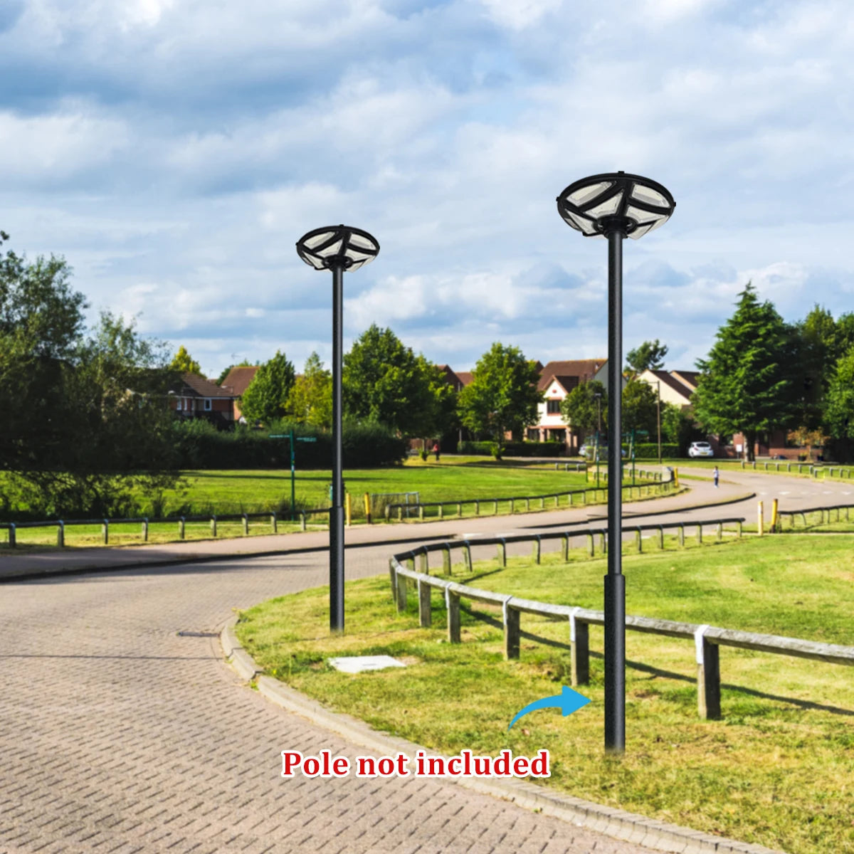 High Brightness Solar Garden Light 444 LED 3 Color Modes Dusk to Dawn Outdoor Solar Street Lamp IP65 Waterproof for Yard Patio