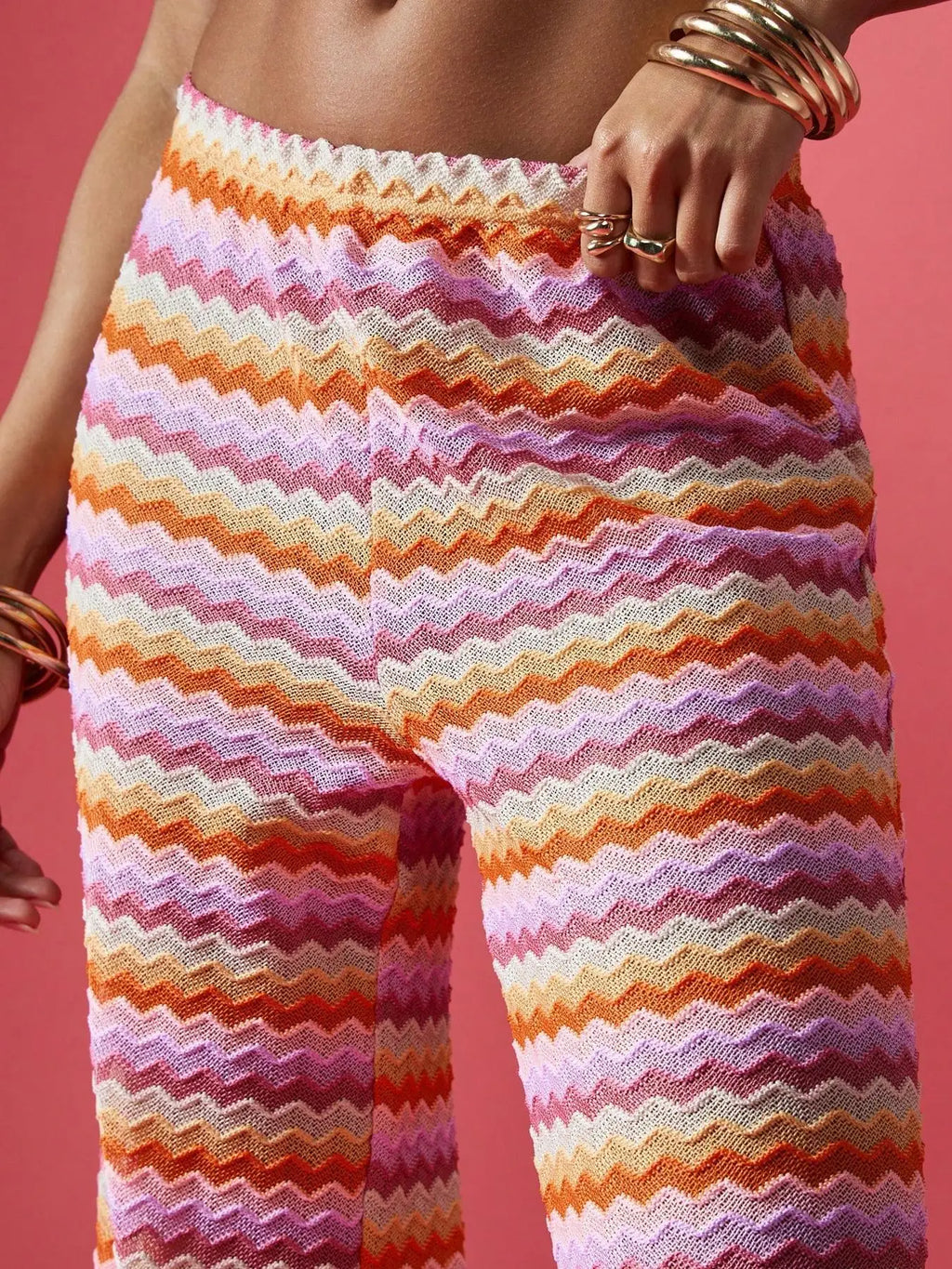 Casual Women Pants Loose Wide Legs Trouser Women's Clothing Home Clothes Homewear Striped Contrast Comfortable All-match Trendy