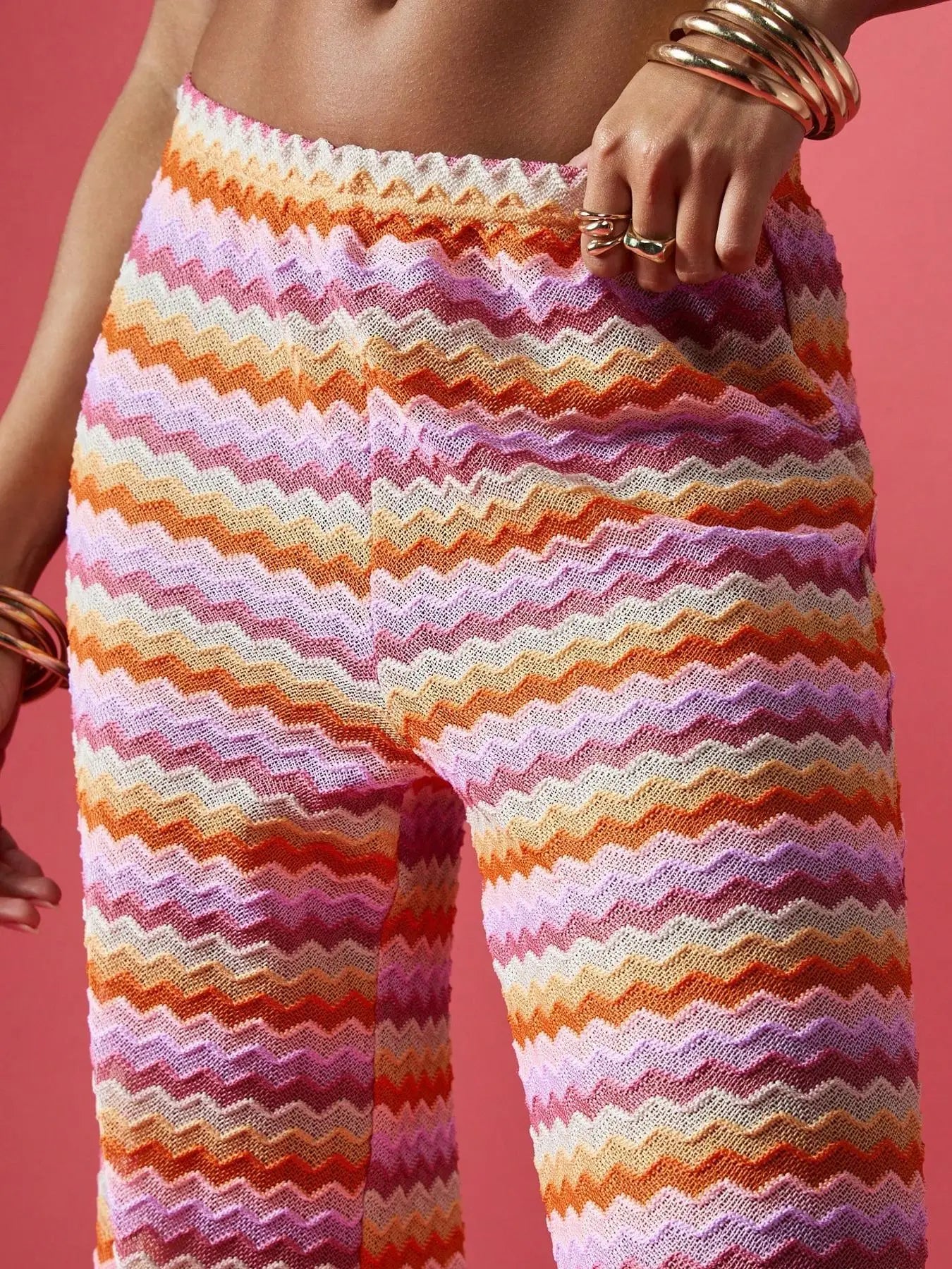 Casual Women Pants Loose Wide Legs Trouser Women's Clothing Home Clothes Homewear Striped Contrast Comfortable All-match Trendy