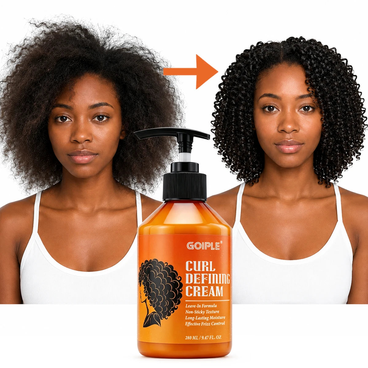 280ml Curl Defining Cream Curling Cream,Define, 48HR All Day  Definition,Moisturize & Hydrate Curls for Bouncy, Shiny Hairstyles