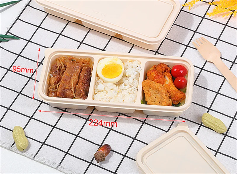Hamburger Lunch Box Double Tier Cute Burger Bento Lunchbox Microwave Food Container Fork Tableware Set Owl Compartment