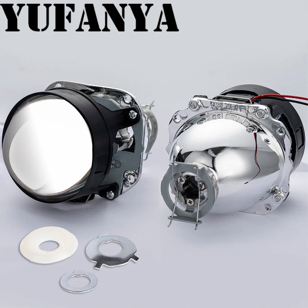 2.5 Inch Mini Bi Xenon Projector Lens RHD LHD Fit H1 H4 H7 Car Motorcycle Headlight Headlamp Car Assembly Kit Retrofit Replace