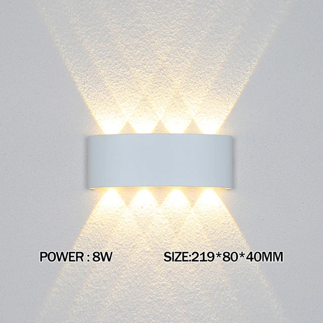 LED Wall Light IP65 Outdoor Waterproof Garden Fence Aluminum Indoor Fashion Wall Lamp For Bedroom Bedside Living Room Stairs