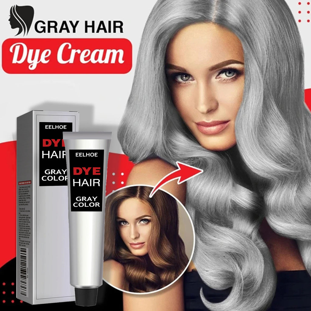 Fashion Hair Dye Cream Nourishing Enhancing Hair Luster Easy to Color Long Lasting Color Effect Grandma Grey Hairdressing Cream