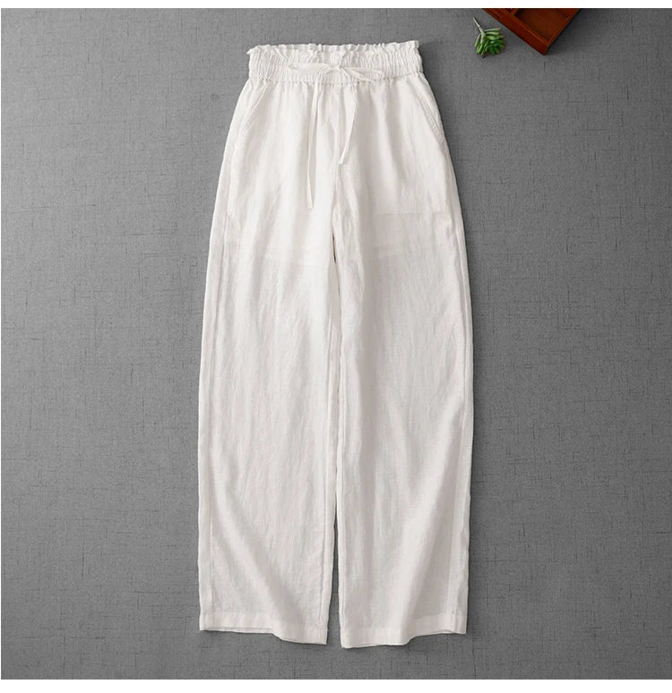 High Waist Wide Leg Pants Women's Thin Drapey Loose Casual Straight Long Trousers plus Size Comfortable Slimming Summer Pants