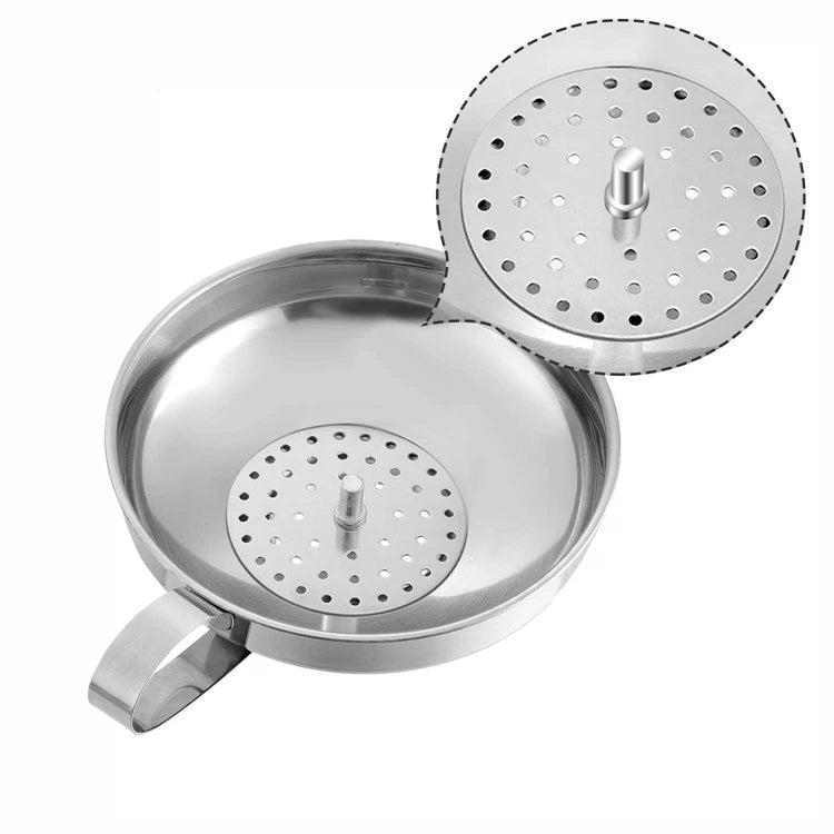 LMETJMA Canning Funnel Large Kitchen Metal Funnels For Filling Mason Jars Stainless Steel Wide Mouth Funnels Kitchen Gadgets