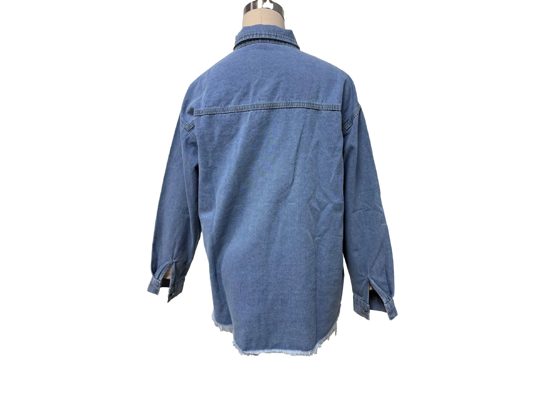 Women's Trendy Washed Denim Jacket New Spring Autumn Trimmed Edges Casual Classic Fit Jeans Jacket for Ladies