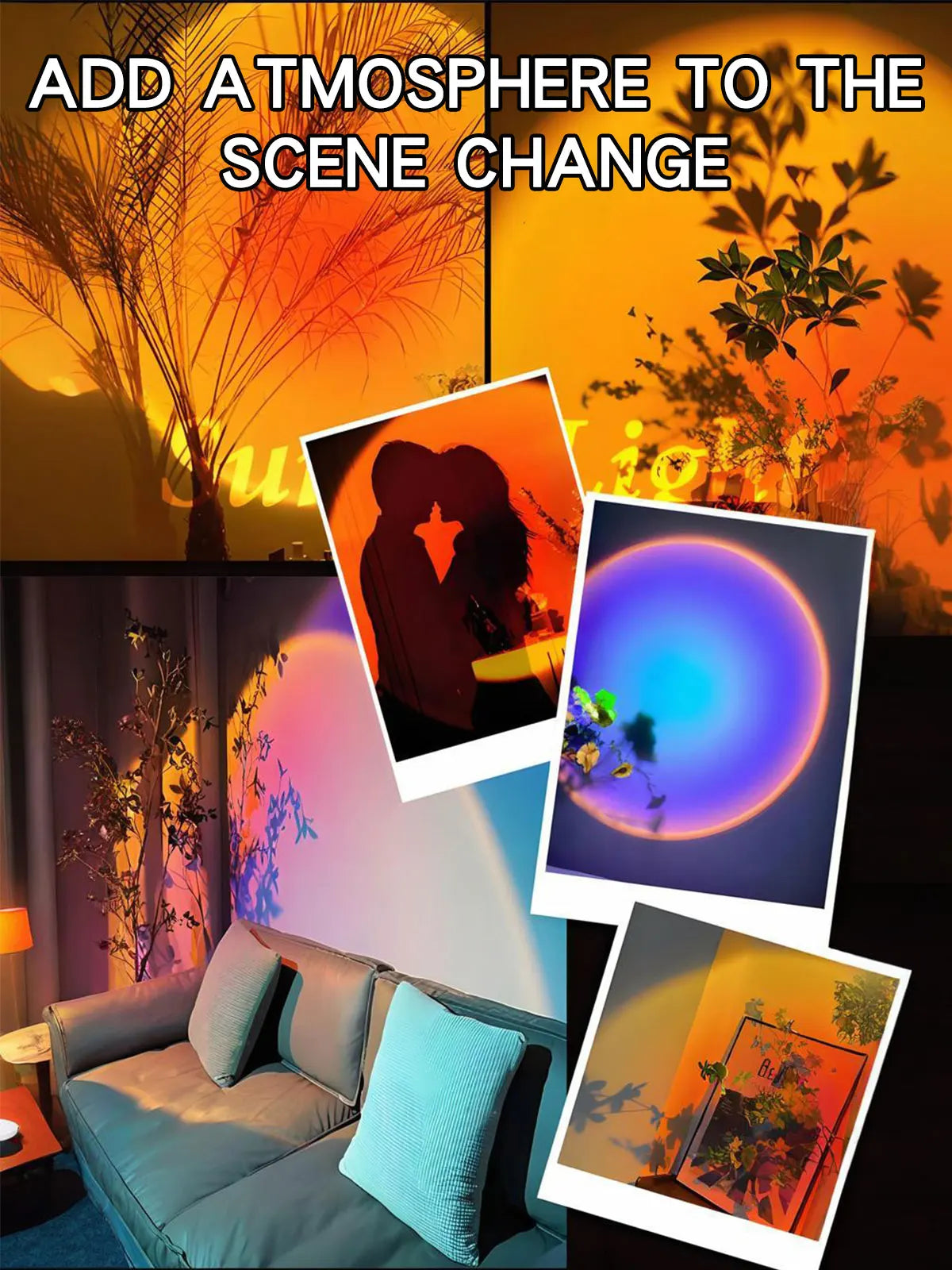 Smart Sunset Lamp Night Light Sunset Projector Smart Life APP Remote Led Lights Room Decoration Photography Birthday Gift