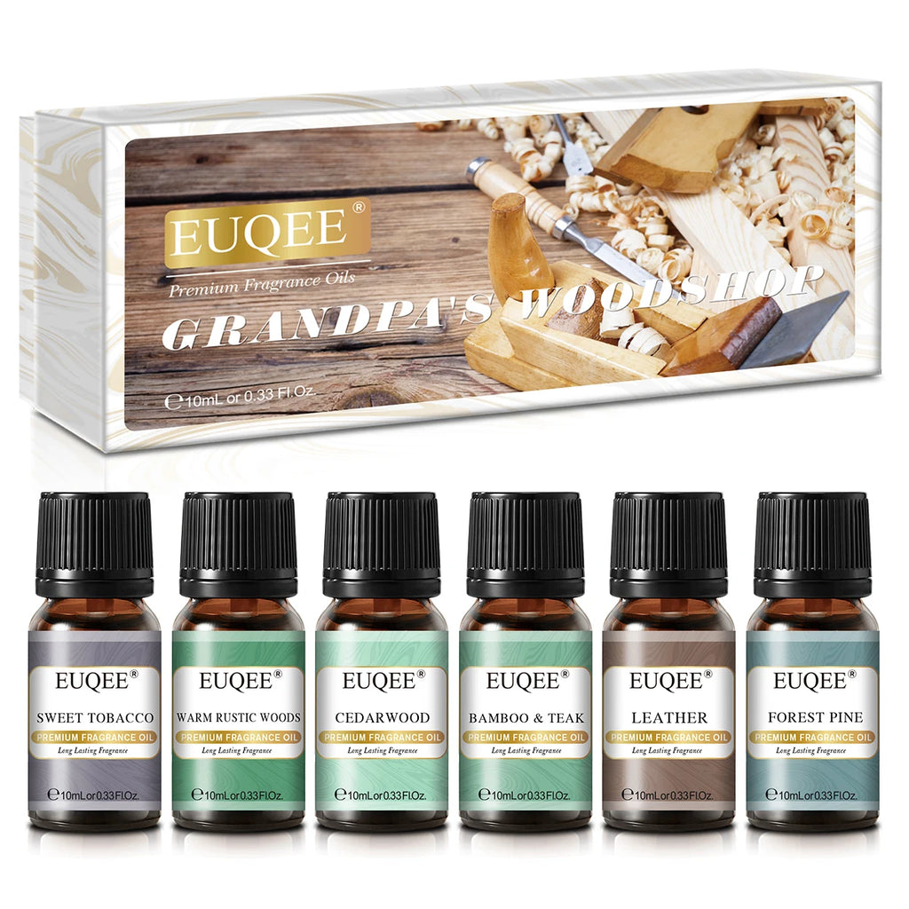 Men's Fragrance Oils for Humidifier Diffuser Leather Bay Rum Forest Pine Sandalwood Cedarwood Essential Oil Making Perfume