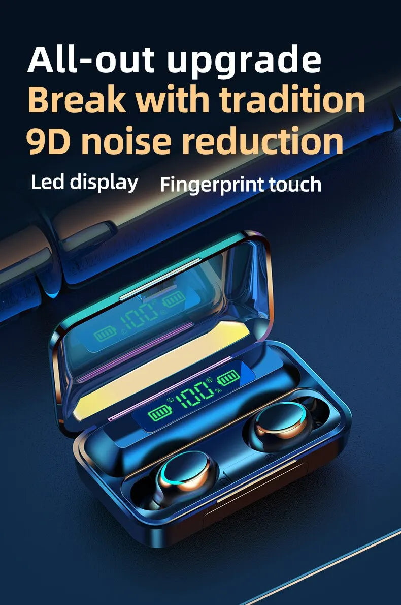 TWS Wireless Bluetooth 5.0 Earphones Sports Waterproof Headset Power Display Waterproof For iPhone/Xiaomi/Huawei Sport Accessory