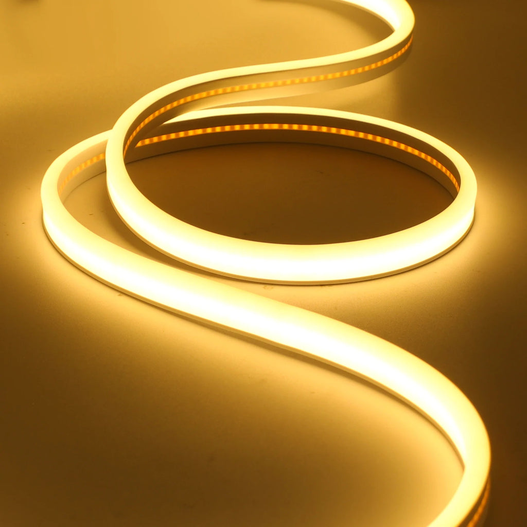 IP65 Waterproof COB LED Neon Strip 12V 24V 320Leds/M for Room Warm/Natural/Cool White Flexible Ribbon LED Light for Garden Decor