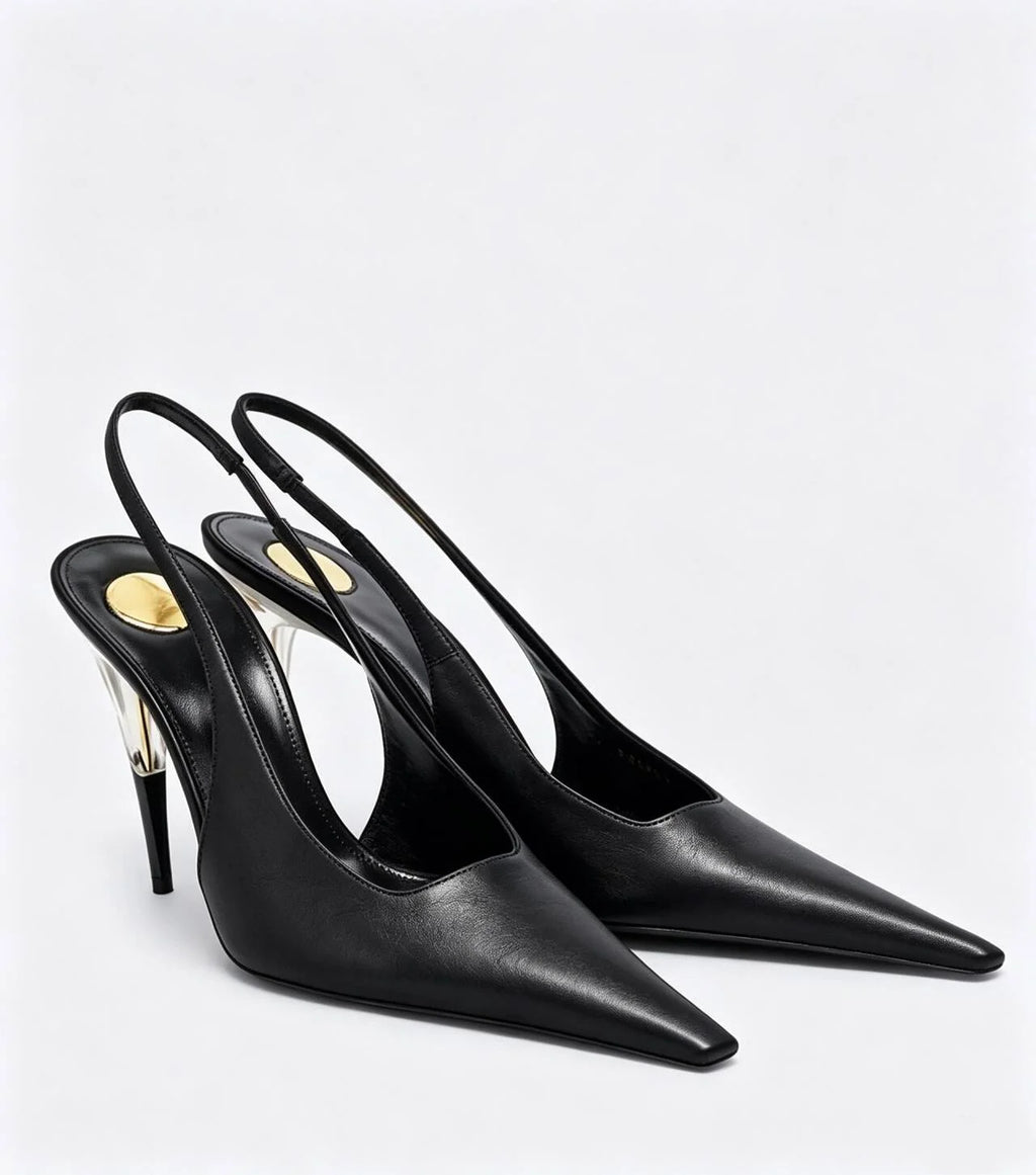 Ladies' Summer New High Heel Pointed Sandals Fashion Small Square Party Wedding Ladies' High Heel Sandals