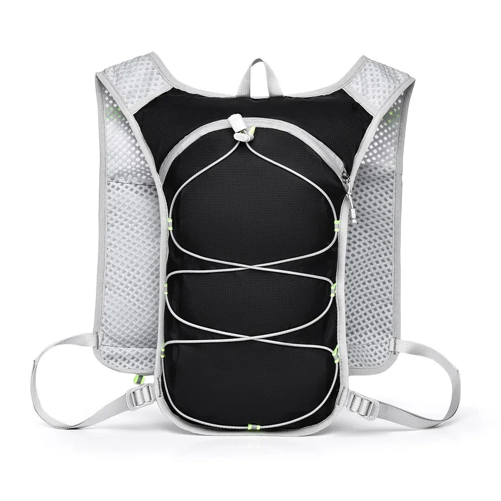 Waterproof Polyester Running Water Bottle Storage Vest Breathable With Phone Holder Marathon Hydrating Backpack Reflective