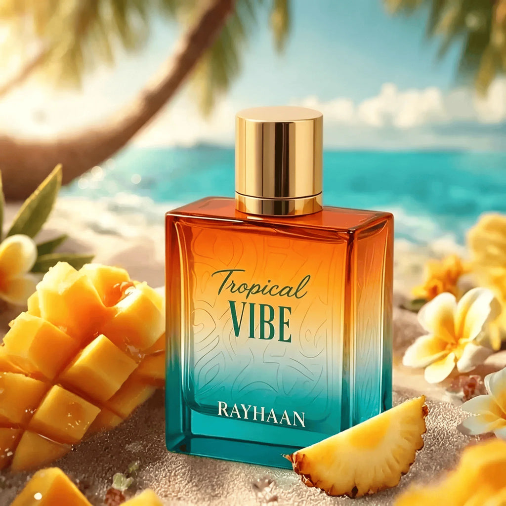 Fresh Wave Tropical Vibe Pacific Aura Men Perfume, Long Lasting Aquatic Citrus Scent Eau De Parfum Spray For Summer.