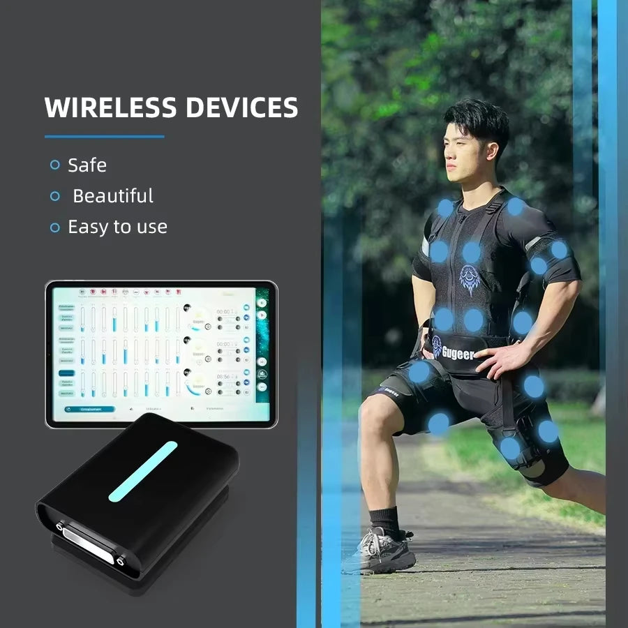 Wireless Full Body EMS Muscle Stimulator for Home Gym Fitness Training Electrotherapy Workout Equipment for Muscle Building