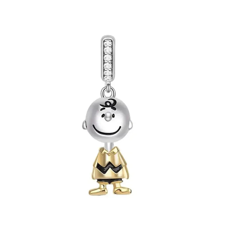 Cartoon 925Silver Balloon Dog, Red House, Watermelon Dog Male and Female Pendant,Fit Bracelet DIY Jewelry for Girls and Children