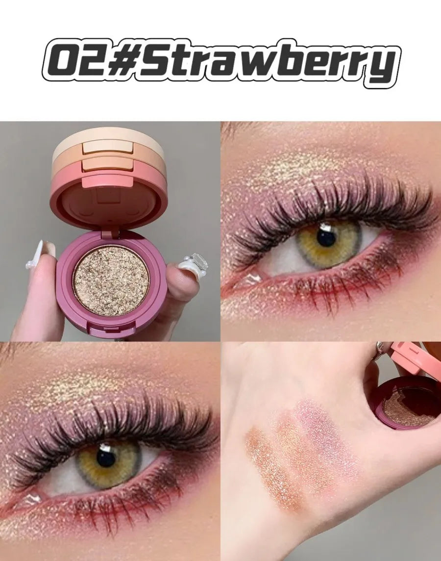 SHAQINUO Three-color Flip-top Eyeshadow Matte Pearlescent Earth-tone Eyeshadow Palette, One Palette to Complete Your Makeup