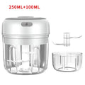 Electric Garlic Chopper 100/250ML Mini Portable Veggie Chopper Garlic Grinder Masher Onion Chopper Blender to Vegetable