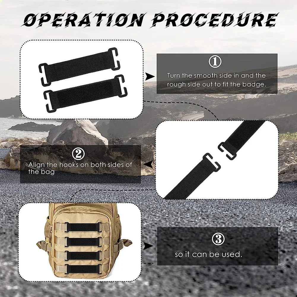Nylon Molles Tactical Patches Board Patches Panel Display Holder for Backpack Hunting Mini Patches Board Strip