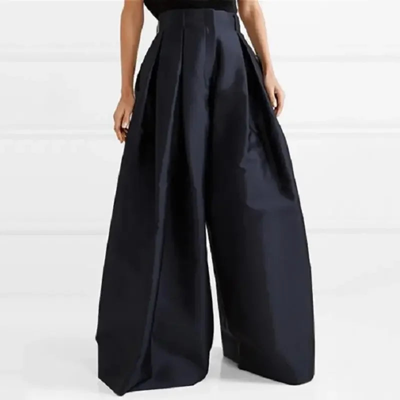 UOOZEE Women Fashion Solid Color High Waisted Wide Leg Pants 2025 New Spring Summer Loose Casual Simple Oversized Trousers