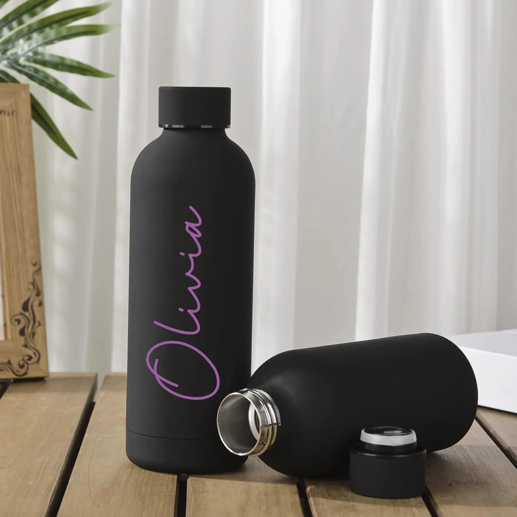 Customizable Text LOGO Insulated Water Bottle Portable with Screw Lid Unisex Groomsmen Wedding Gift Cup Termos Travel Drinkware