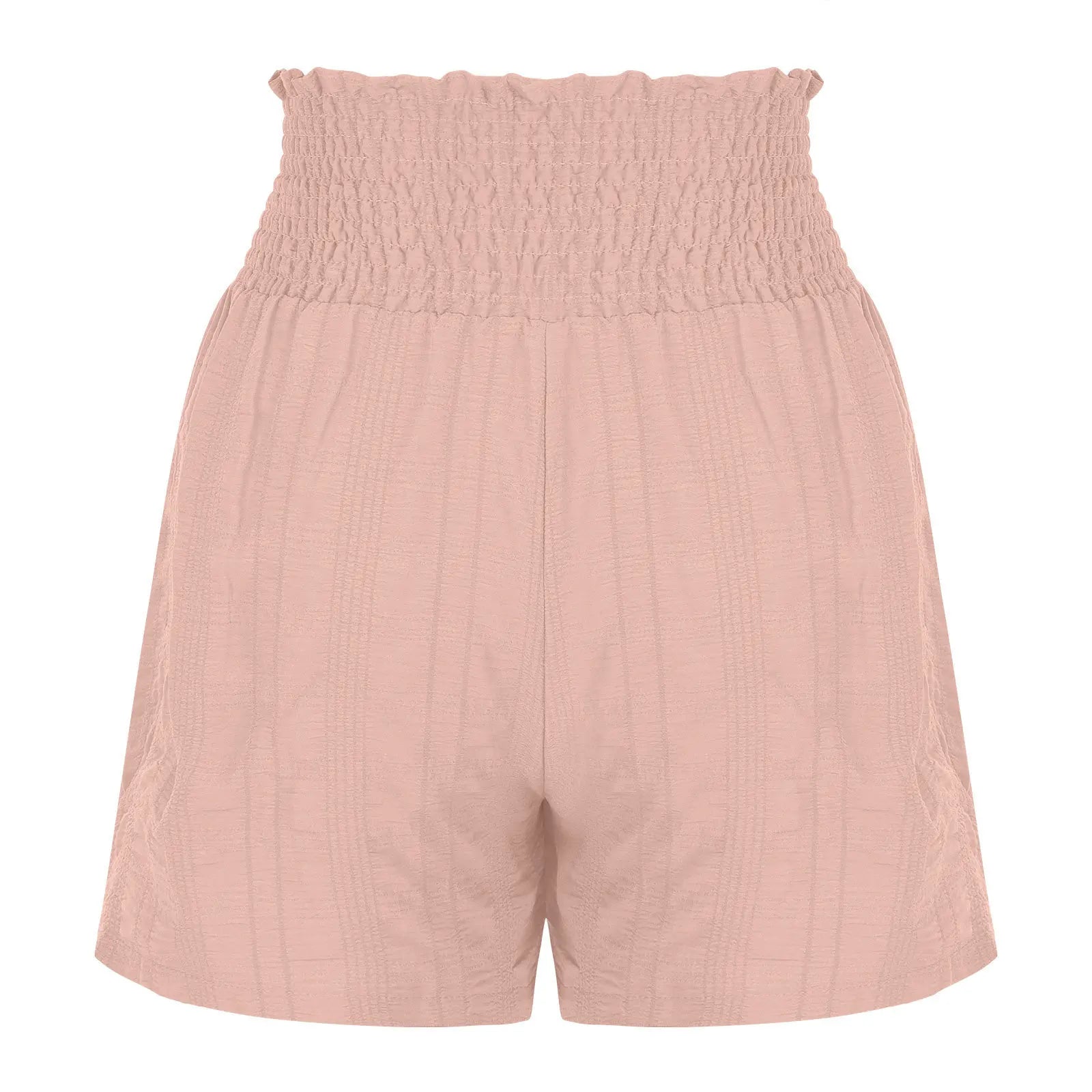 Women Casual High Waist Shorts Skirt Smocked Elastic Drawstring A-Line Flowy Short Skirt Pants Summer Solid Color Beach Skorts
