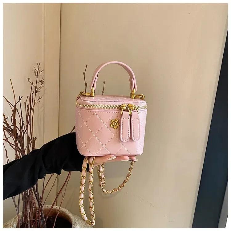 Mini Square Chains Handbag Thread Crossbody Bags Designer Box Bag with Short Handle Ladies High Quality Luxury Top-handle Bag