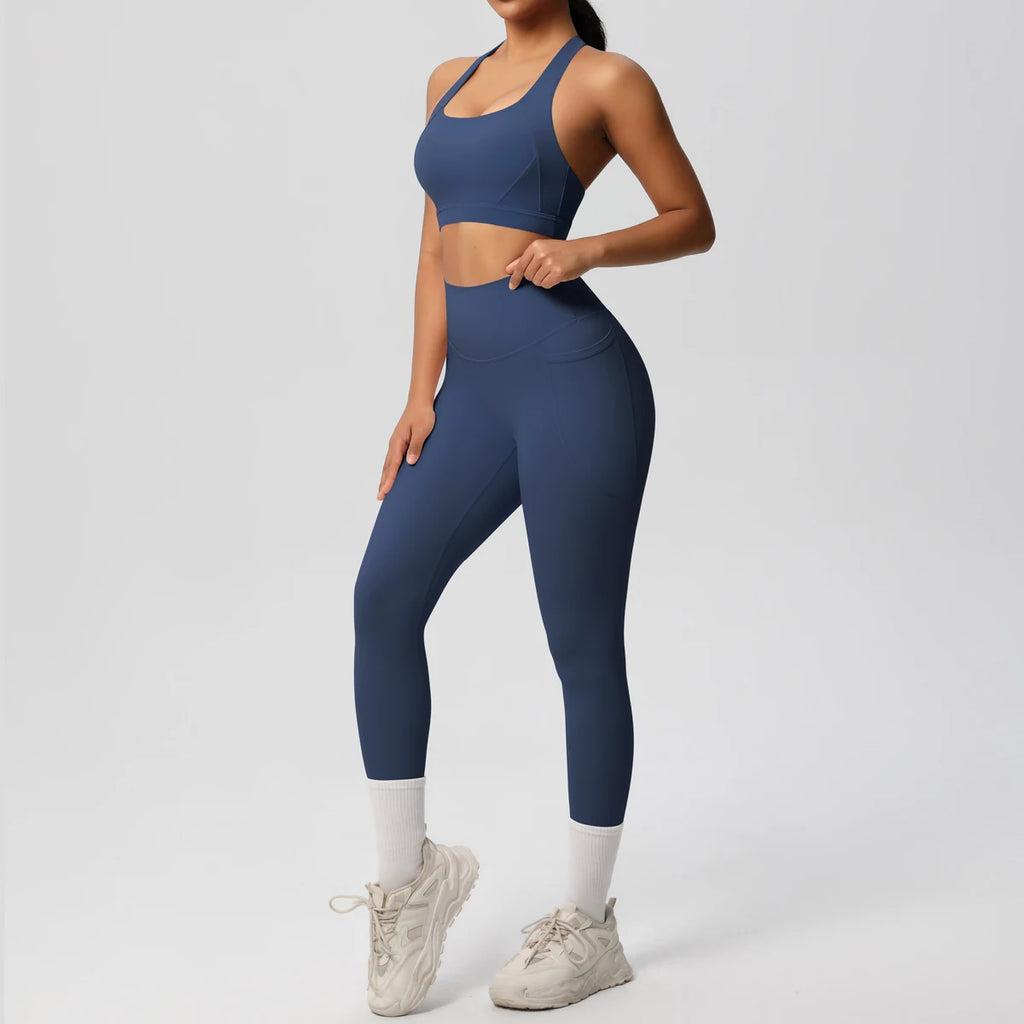 Yoga Suit Sports Set Womens Sportswear Sports Women's Yoga Bra Tummy Control Slimming Booty Leggings Women's Tracksuit